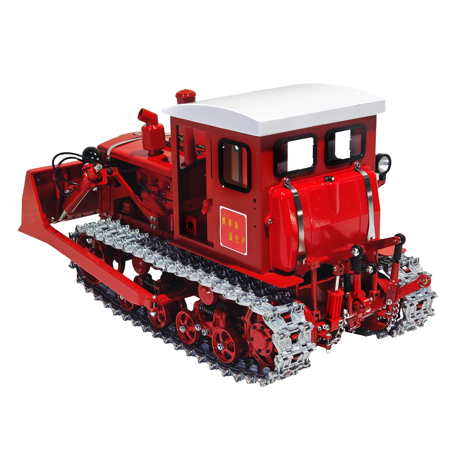 RC المعادن الهيدروليكية جرافة 1/12 التحكم عن بعد الزاحف جرار نموذج RTR جميع المعادن الآلات الزراعية نموذج RC اللعب #6