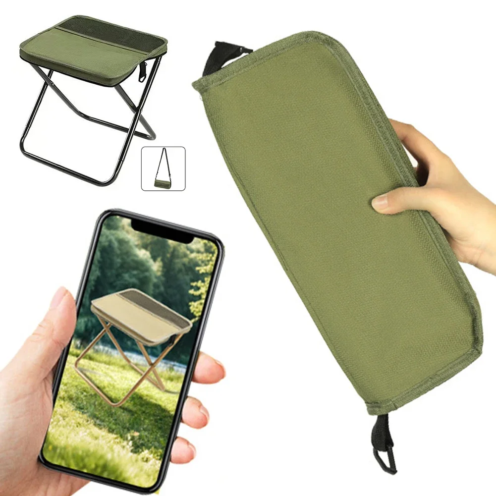 Foldable Backpack Stool Portable Folding Stool With Carry Bag Lightweight Mini Easy Carry Outdoor Chair For Travel For Travel