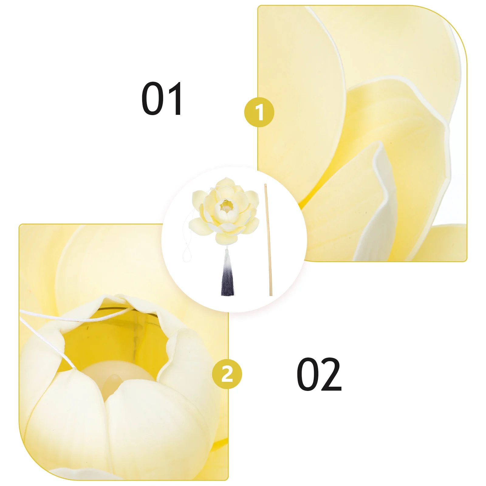 

Lotus LED Lamp Hand-Held Portable Lotus Shape Light Festival Party Lamp for Performance Photography Scene Blessing Chinese Style