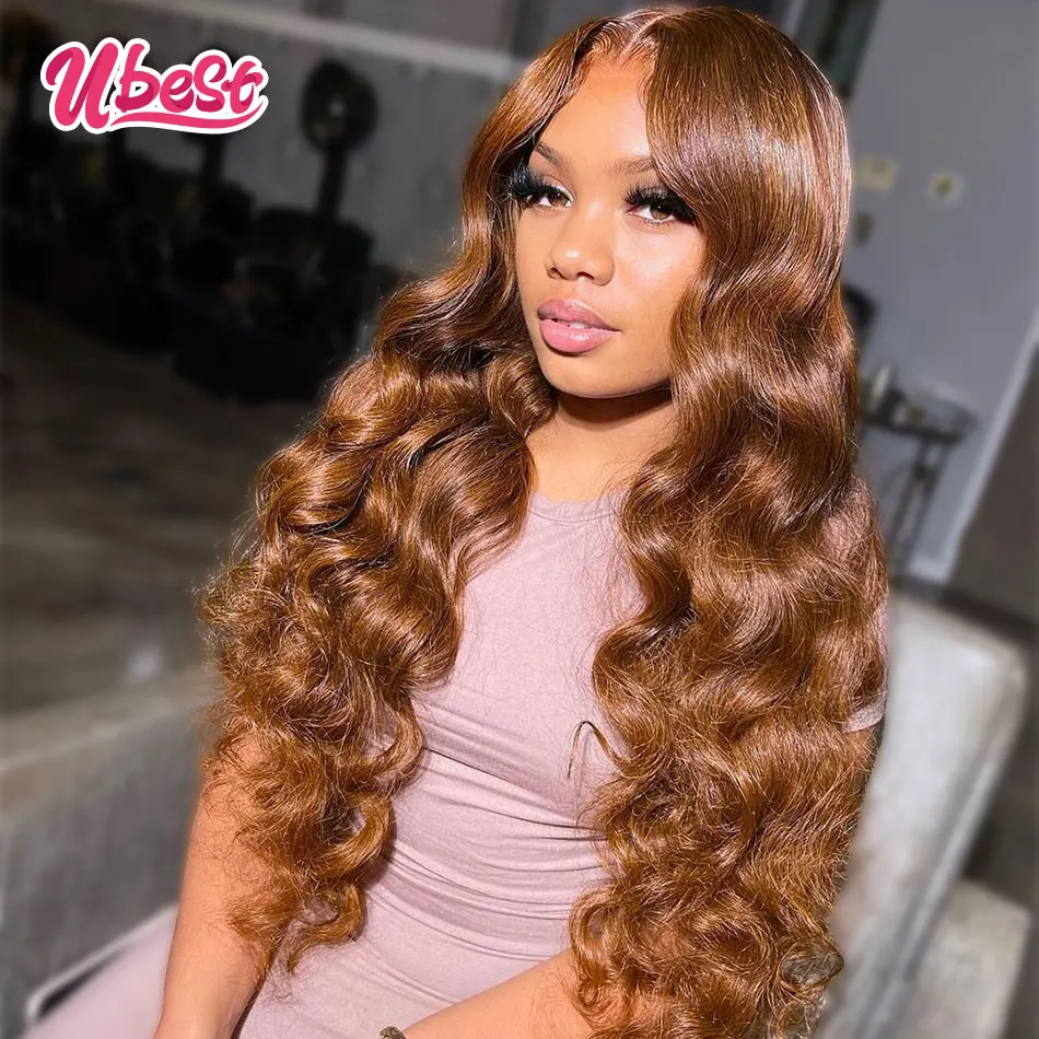 

Парик из натуральных волос коричневого цвета, 13 х4 дюймов