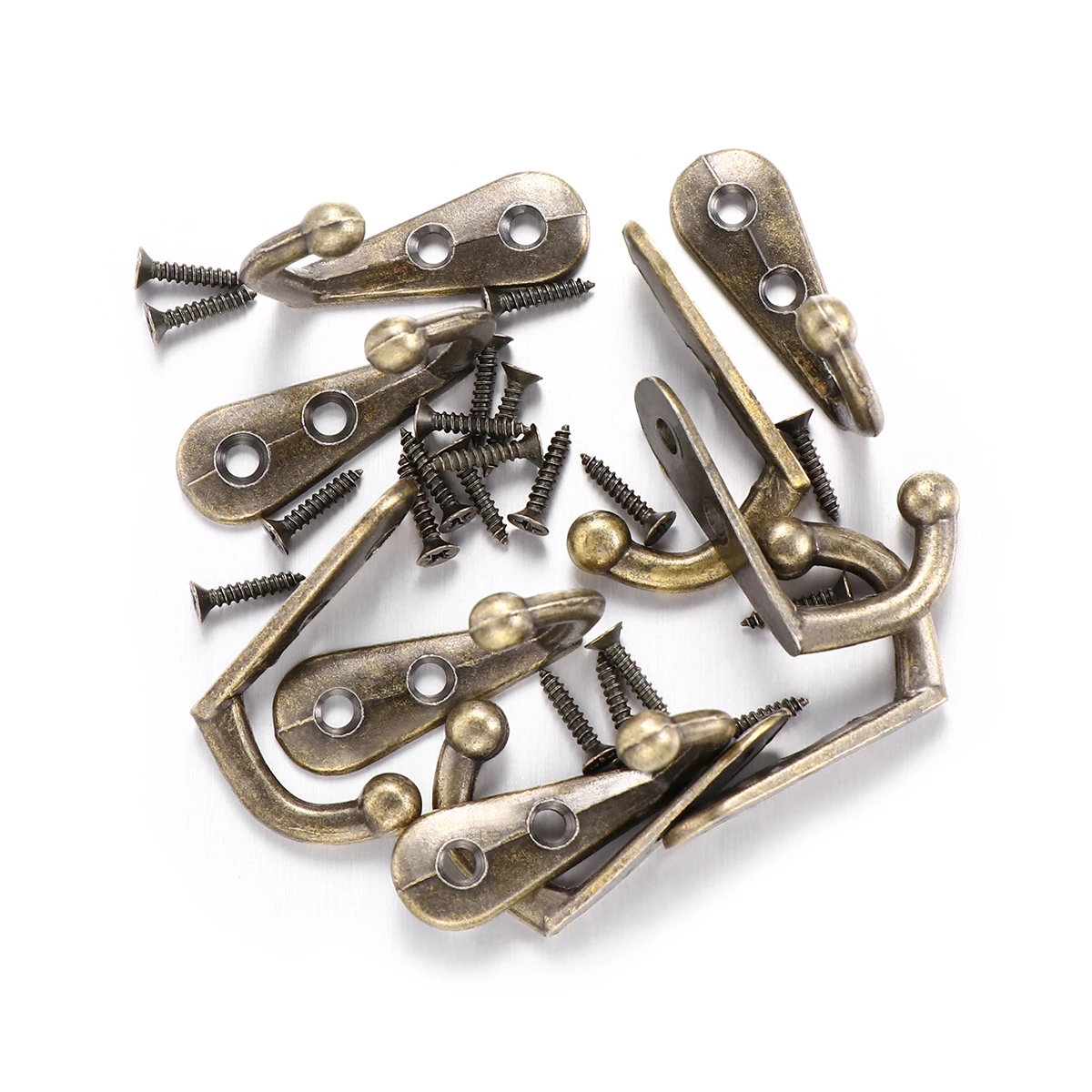 

Zinc Alloy Coat Hook Rack Sturdy Wall Mounted Hooks for Bathroom Bedroom Kitchen Large Weight Capacity Home Storage Organization