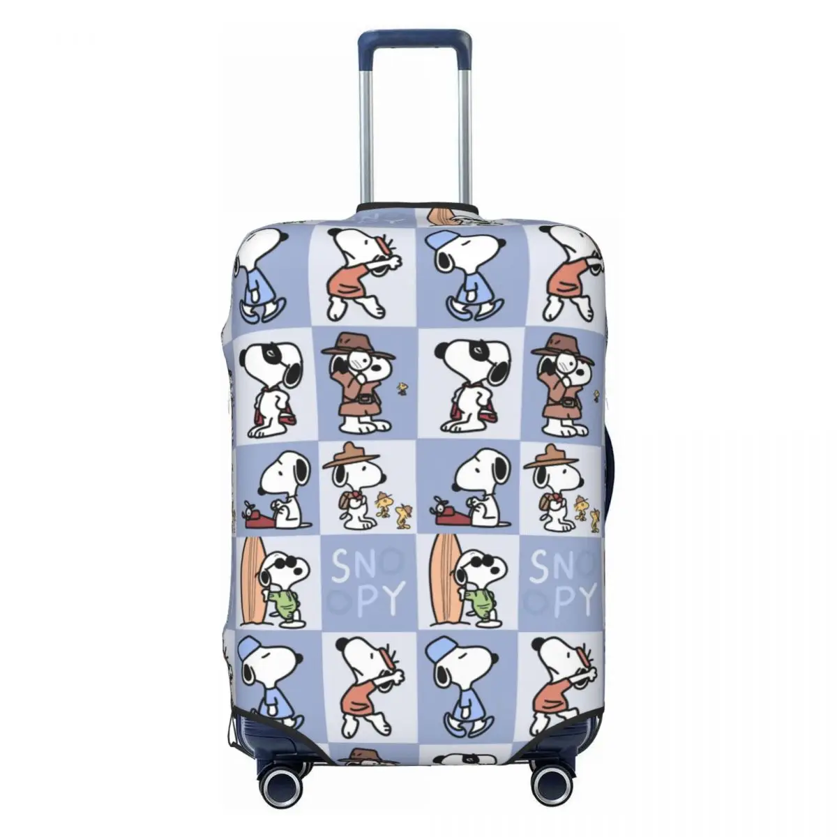 

Custom Snoopy Collage Luggage Cover Protector Washable Beagle Dog Travel Suitcase Covers