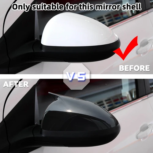 Imagen 2 del producto Para Chevrolet Aveo Sonic 2011-2014 pegatina de coche cubierta de espejo retrovisor tapa de ala puerta Exterior vista trasera embellecedor de carcasa ABS de carbono