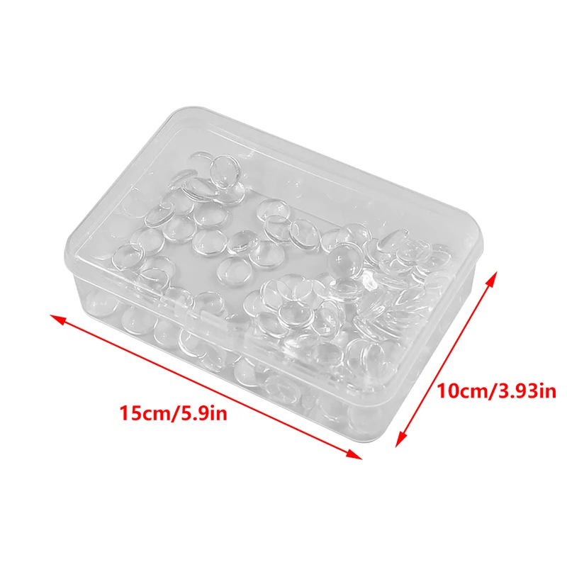 50PCS Transparent Glass Nail Art Display For Showing Gel Polish Designs Nail Color Board Tips Card Manicure Tools