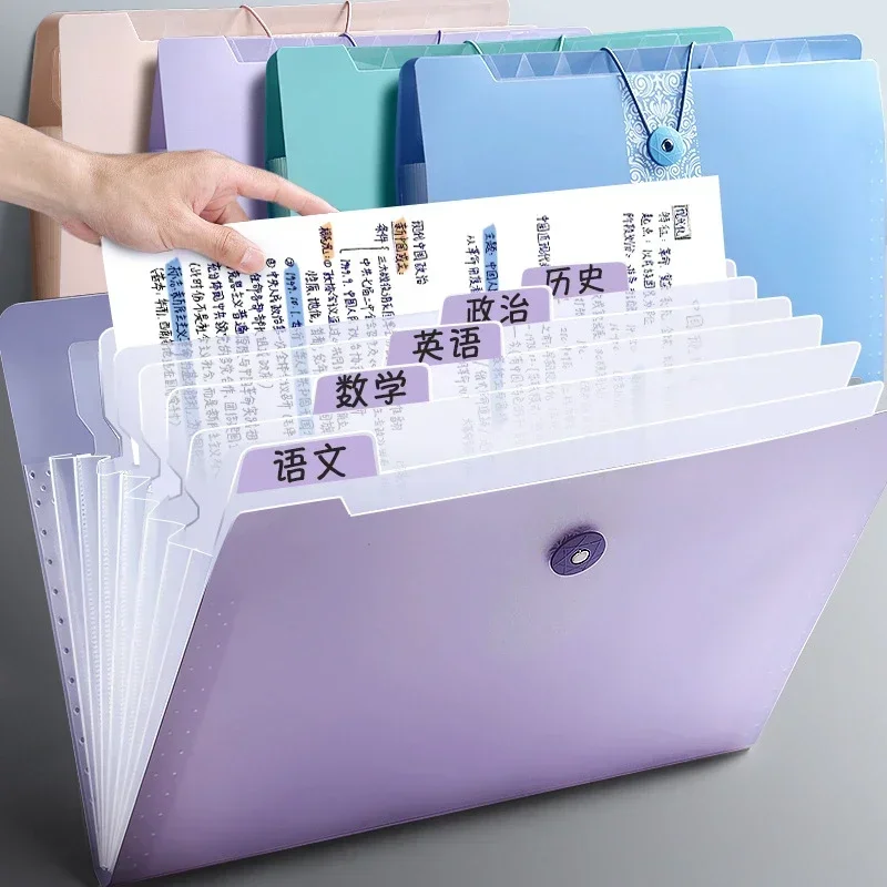 

A4 Paper 12 Grids Folder Handheld File Folder Organ Organizer Storage Holder Office Document Storage Tools Office Accessories