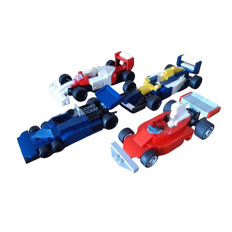 592ピース-mocシティチャンピオンズアイコン-f1モデル-ビルディングブロック-おもちゃ-教育用ブロック-誕生日-クラフト-組み立て-diyアート-クリエイティブコレクション