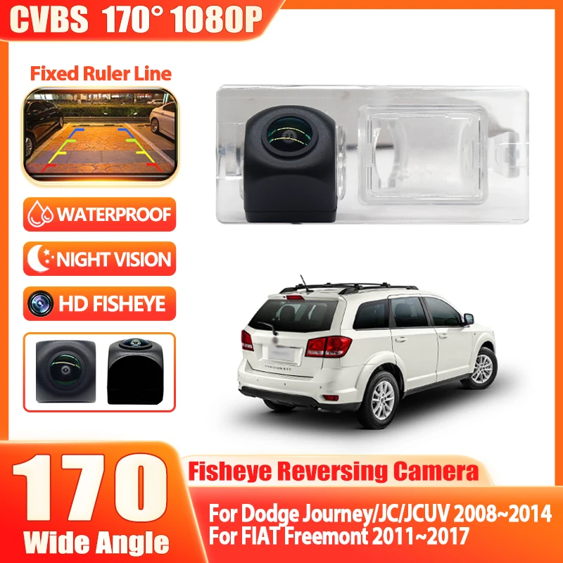 

Новый! 170 ° Камера заднего вида HD 1080P для Dodge Journey JC JCUV 2008-2014 FIAT Freemont 2011-2017 Монитор заднего парковки FishEye