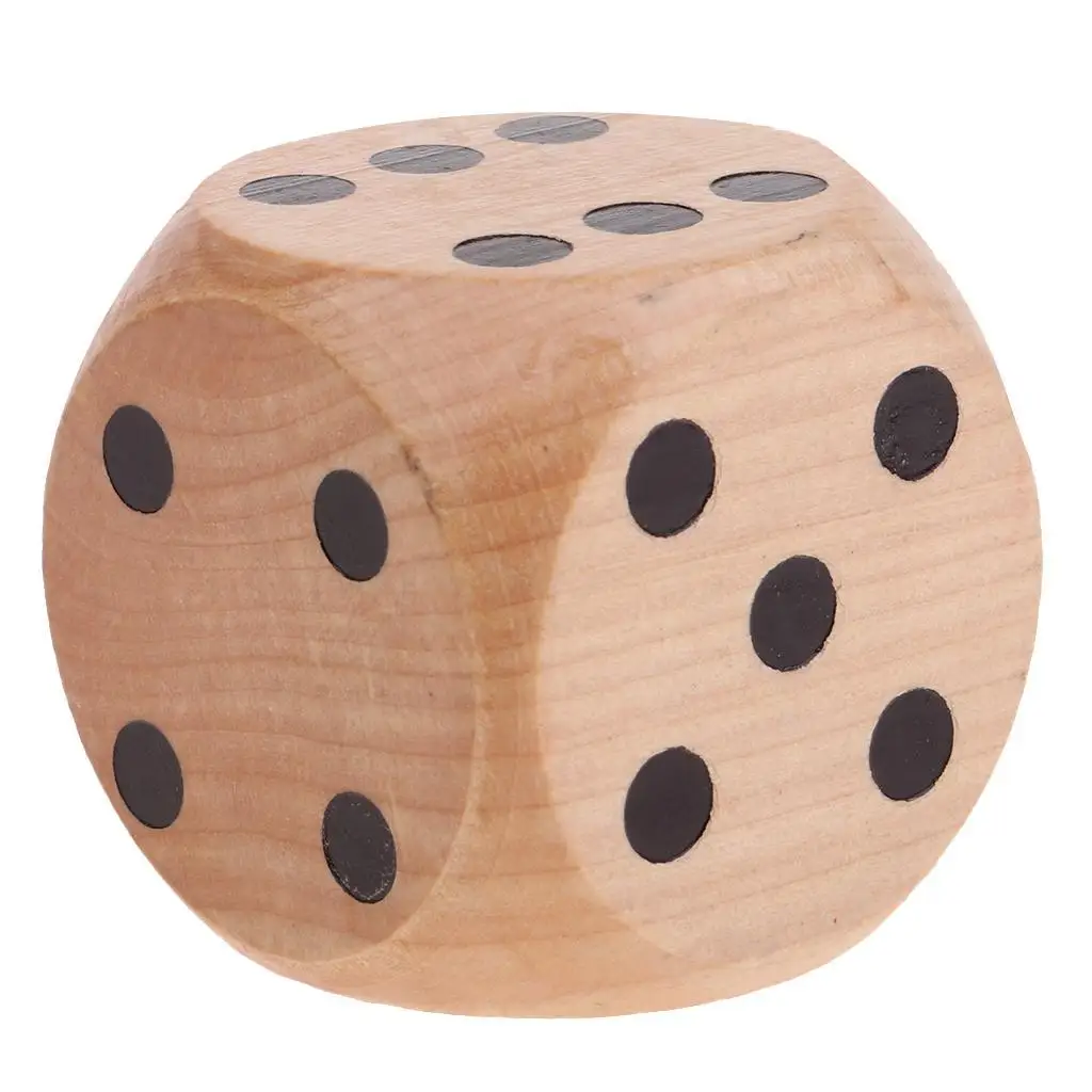 

1 Piece 5cm Large Wooden Dice D6 Six Sided Dice for D&D RPG Games 1.97''