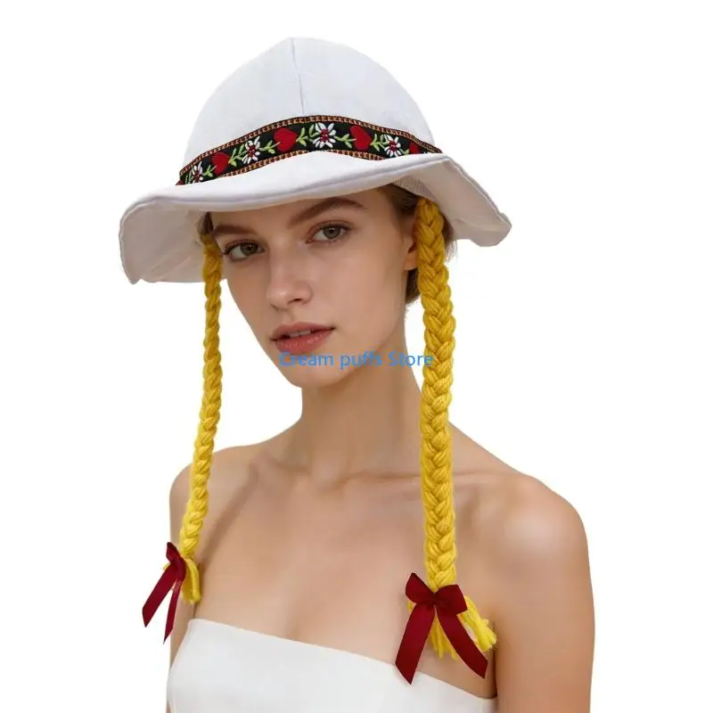 50LE Handcrafts Braided Hat Ethnic Headwear For LARP And Historical Reenactments
