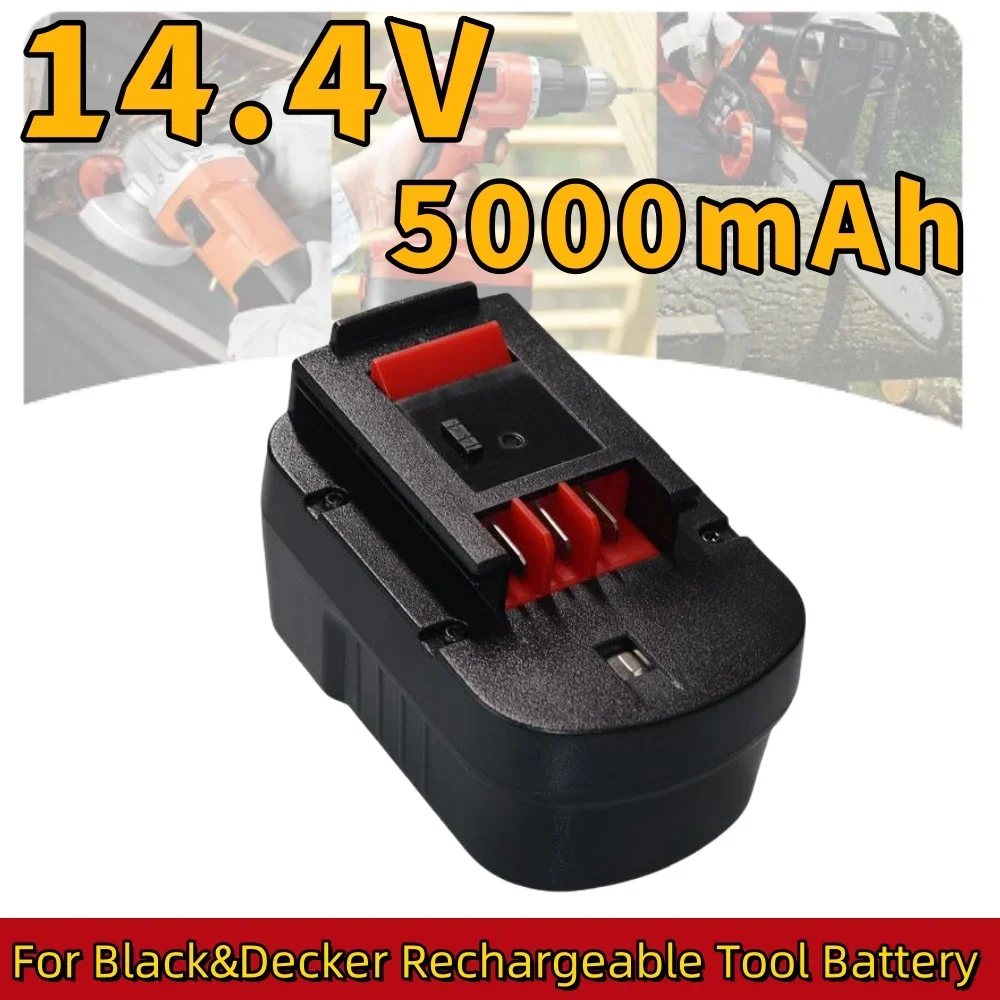 14.4V HPB14 Battery for Black and Decker 5000mAh Ni-Mh Replacement for Firestorm FSB14 FS140BX 499936-34