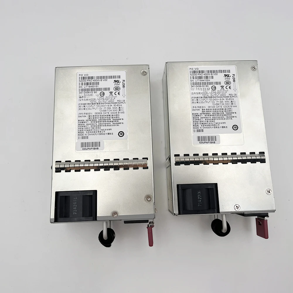 1pcs Power Supply Used On N3K N2K Series Switches N2200-PAC-400W-B 400W PS-2421-2-LF