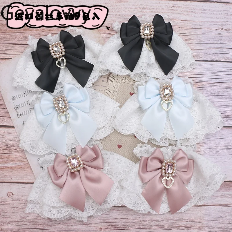 اليدوية اليابانية الحلو لطيف فتاة مقوس دانتيل كم طويل لوليتا الإنتاج الضخم Kawaii فتاة تنوعا اليد الأكمام الملحقات