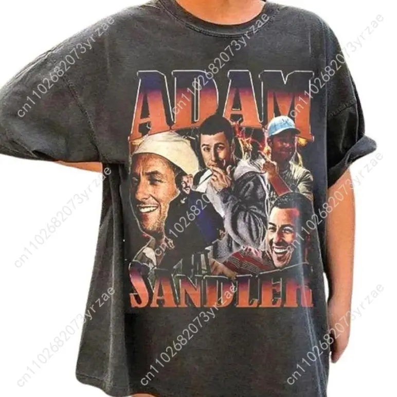 Koszulka Adam Sandler Retro Męska Damska Wysokiej Jakości Vintage Bawełniana Koszulka z Krótkim Rękawem Modna Koszulka Miękka Oddychająca