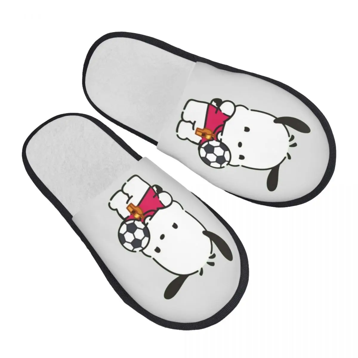 

Домашние тапочки с героями мультфильмов Pochacco на заказ, женские тапочки без шнуровки из мягкой пены с эффектом памяти, обувь для спальни