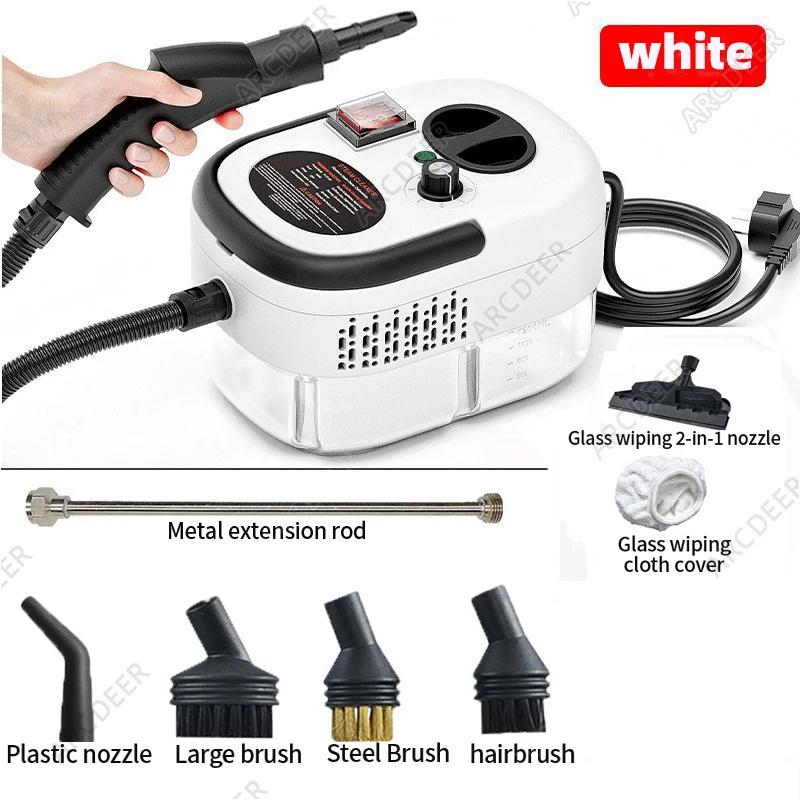 

New 2500W Steam Cleaner Pressure Handheld High Temperature Air Conditioner Kitchen Hood Car Steam Clean Machine Floor Cleaning