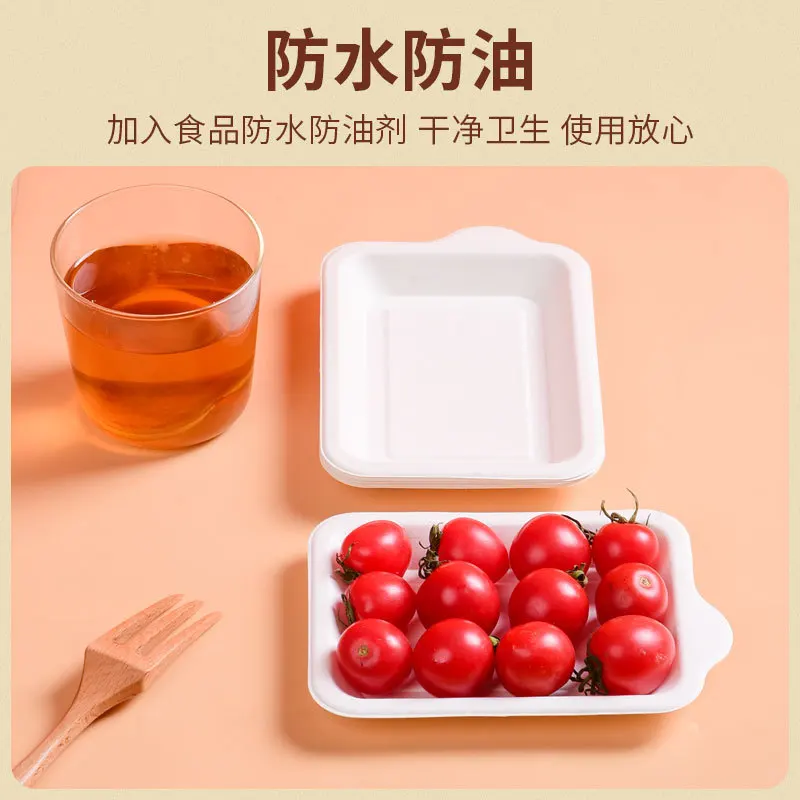 Customized.21 Keke Cake Same Style Cake Plate Disposable Square Paper Plate Birthday Barbecue Food Dispatch Disk Paper Plate Hea