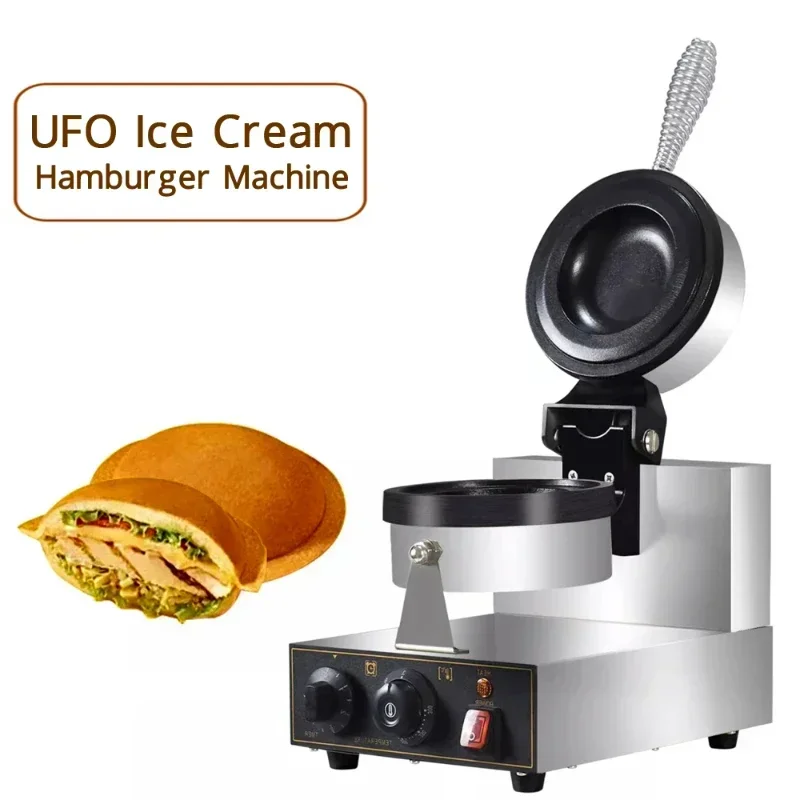 

Electric Ice Cream Waffle Machine Ufo Burger Maker Hamburg Gelato Panini Press Machine Sandwich Press Maker 1200W 110v/220v