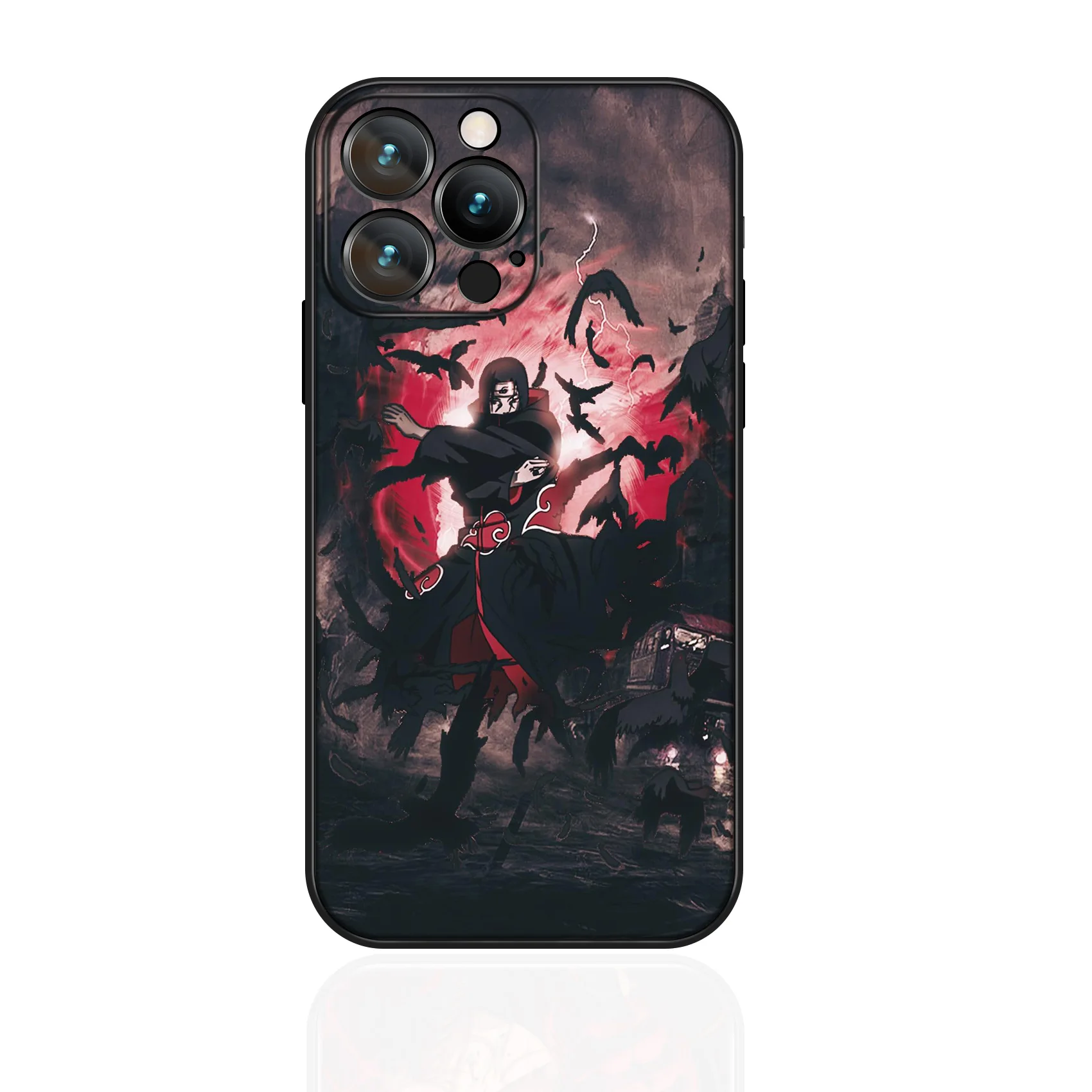 Чехол MINISO для iPhone 16 Pro Max Aesthetics Anime Uchiha Itachi, мягкий силиконовый чехол для iPhone 16, 15, 14, 13, 12, 11 Pro Max Plus