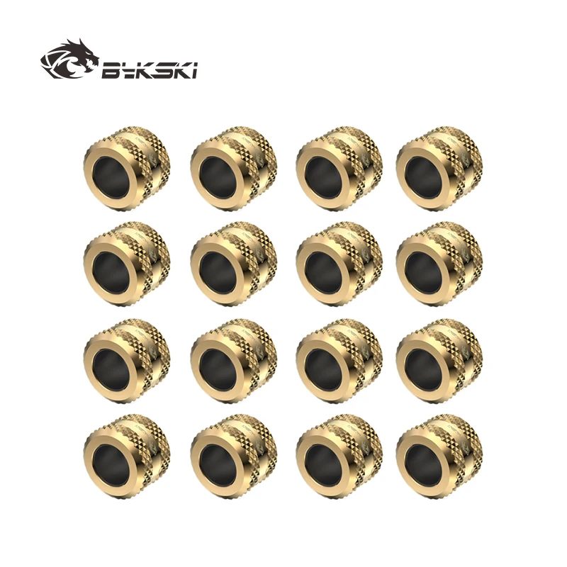 Bykski 12/16 Pcs OD14MM 12MM 16MM,Hard Pipe Fittings, PETG Tube Hand Compression , G1/4