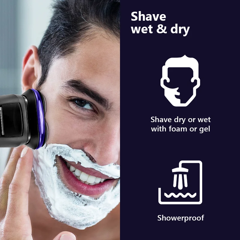 Men\'s Shaver Beard Trimmer With LED Display Electric shaver Men Clipper Electric Razor Portable Shaving Machine Facial Razor