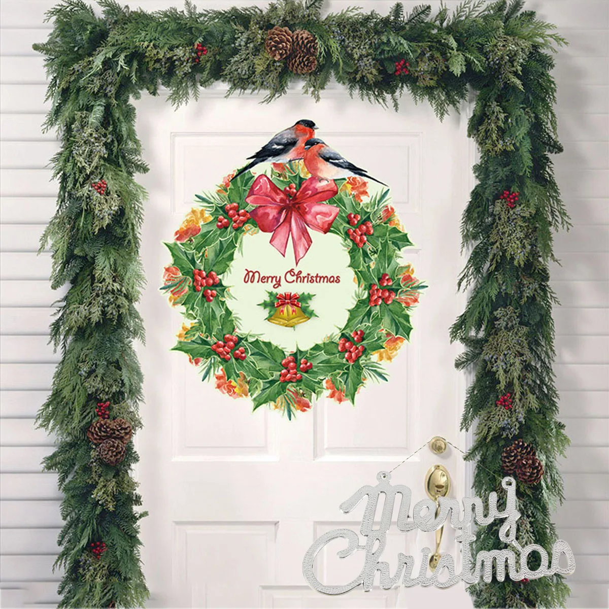 

10 Cm Christmas Letter Card Silver Greetings Cards Xmas naments Tree Decoration Reusable Eco Friendly Plastic Festive Party