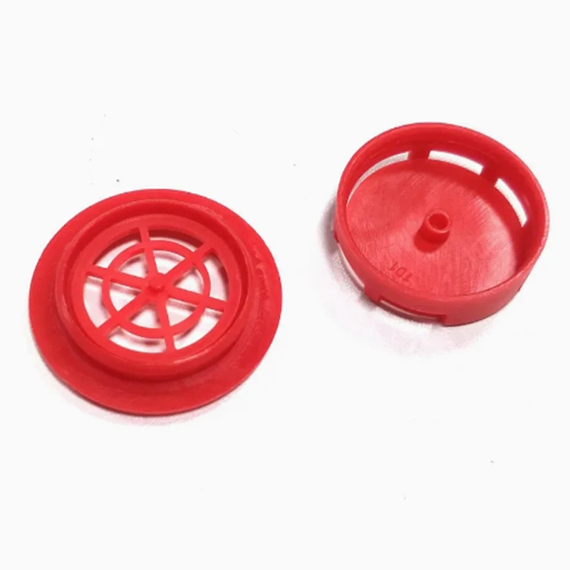 

Customized High Quality Precision Injection Machining Red PP PE Injection-molded Plastic Filter Mesh Protective Cover