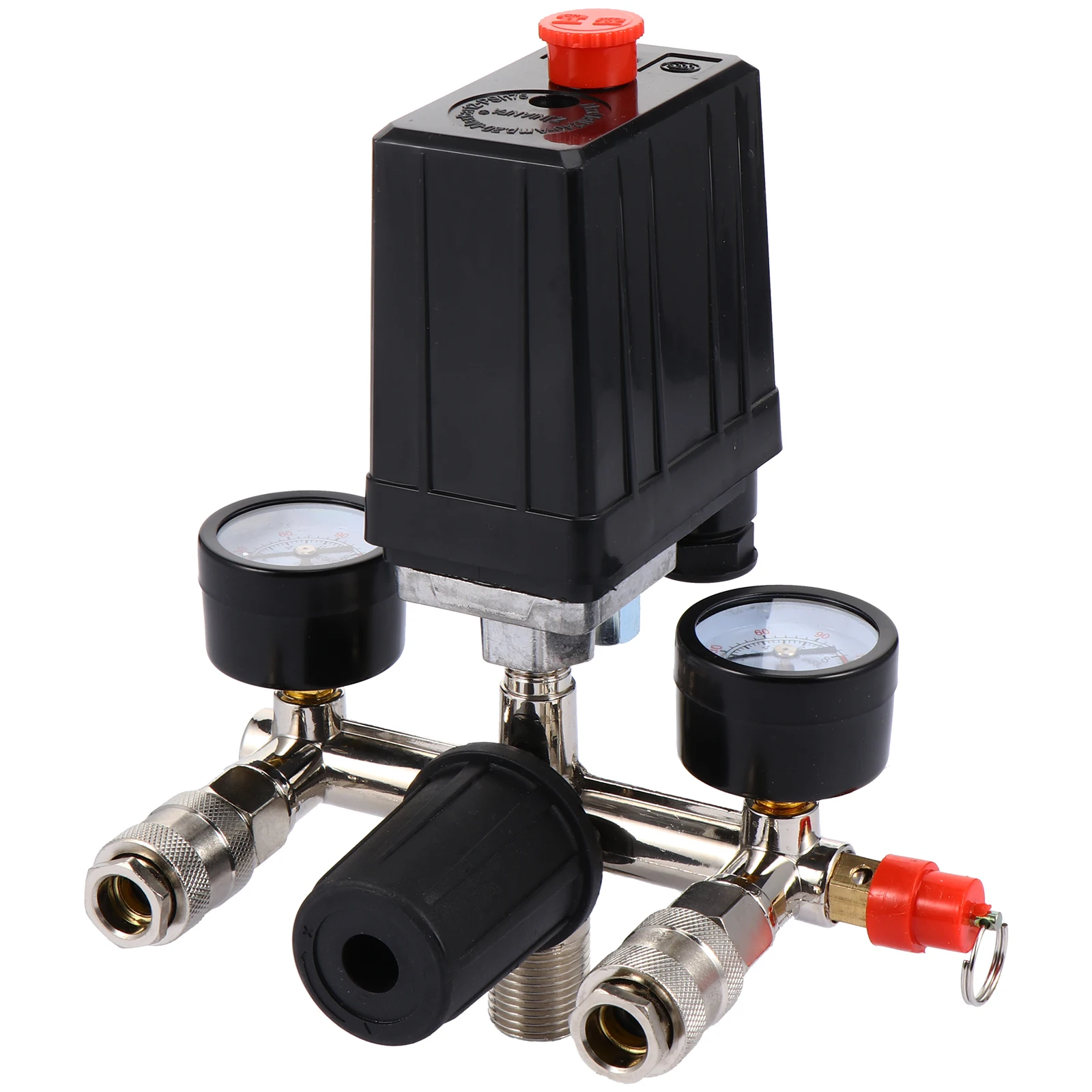

Dual Pressure Gauges Regulator Valve Air Compressor Bracket Assembly Durable Plastic Zinc Alloy Copper High Quality Safe