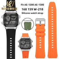 Para Casio 3299 AE1200 AE-1200 AE-1200whAE-1300 A158/159 a168w/A158W GW400 F91W correa de reloj de silicona de goma de liberación rápida 18mm