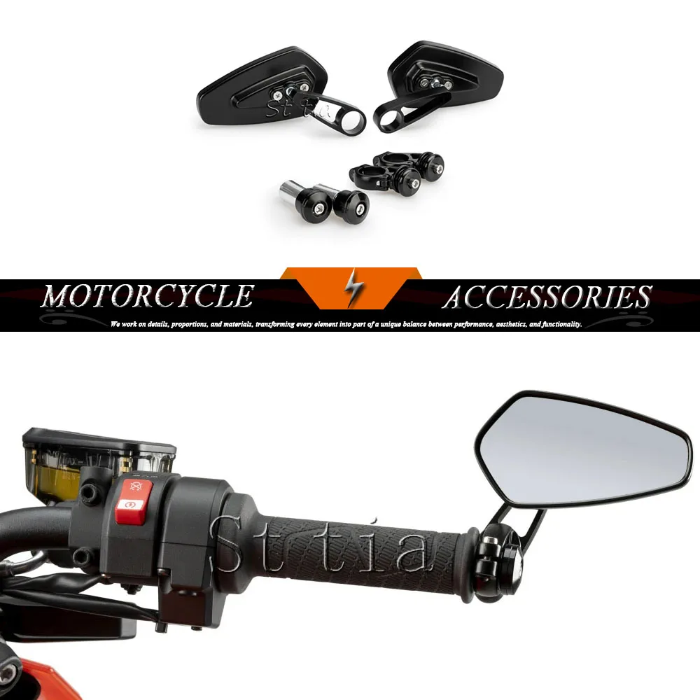 

New Motorcycle Handlebar Rearview Mirror For Ducati Hypermotard 698 Moon RVE 2024-2025 HYPERMOTARD 698 Handle Bar End Mirrors