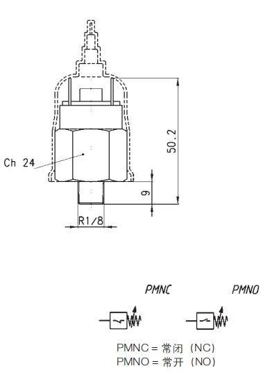 2025.4 Customized Kangmaosheng CAMOZZIPM11-NA Kangmaosheng Pressure Switch PM11-SC, PM11-NC, 125-800