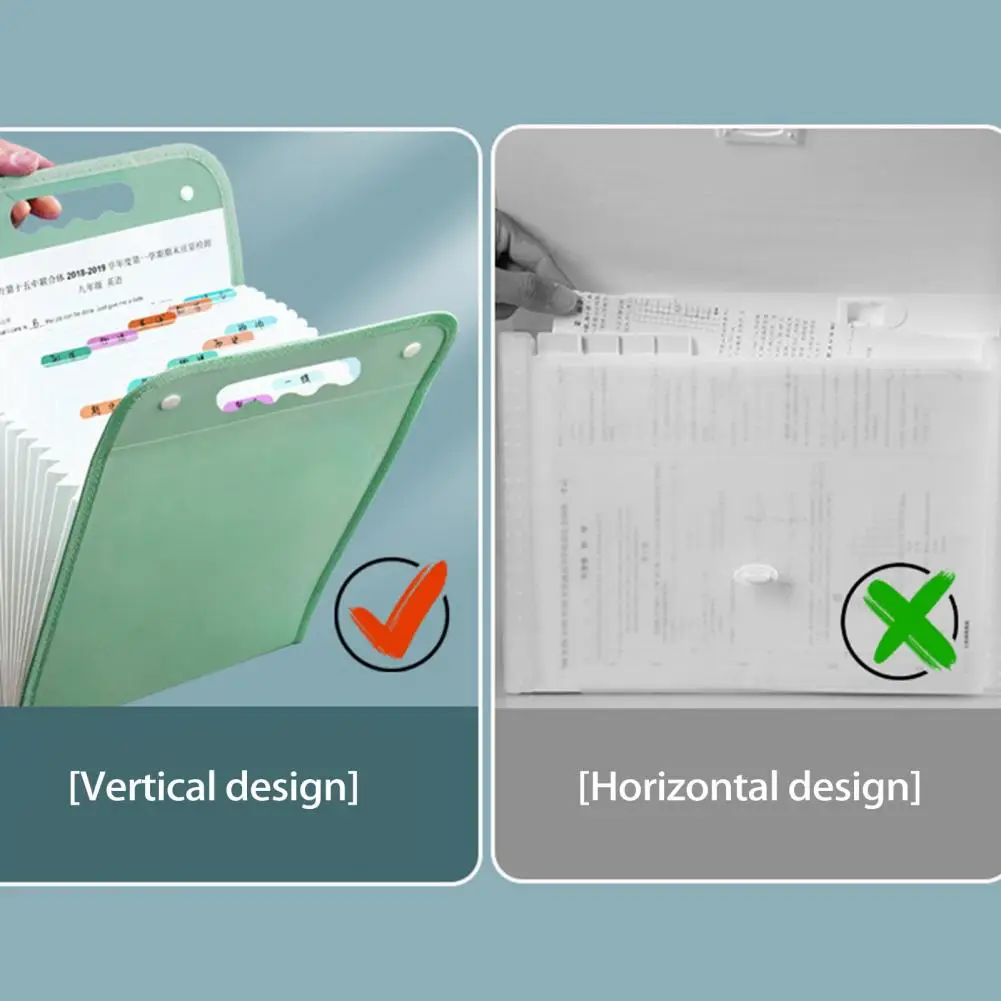 File Organization Waterproof File Students Test Paper Accordion File Holder Office Supplies