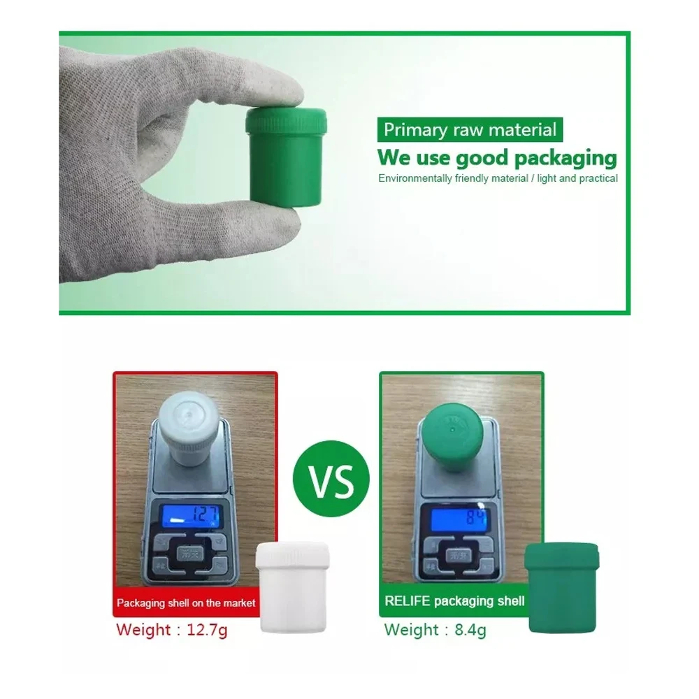 Imagem -03 - Relife-tin Soldering Paste Sn63 Pb67 183 Graus Temperatura Média No-clean Flux Rosin para Bga Pcb Smt Reballing Reparação de Soldagem