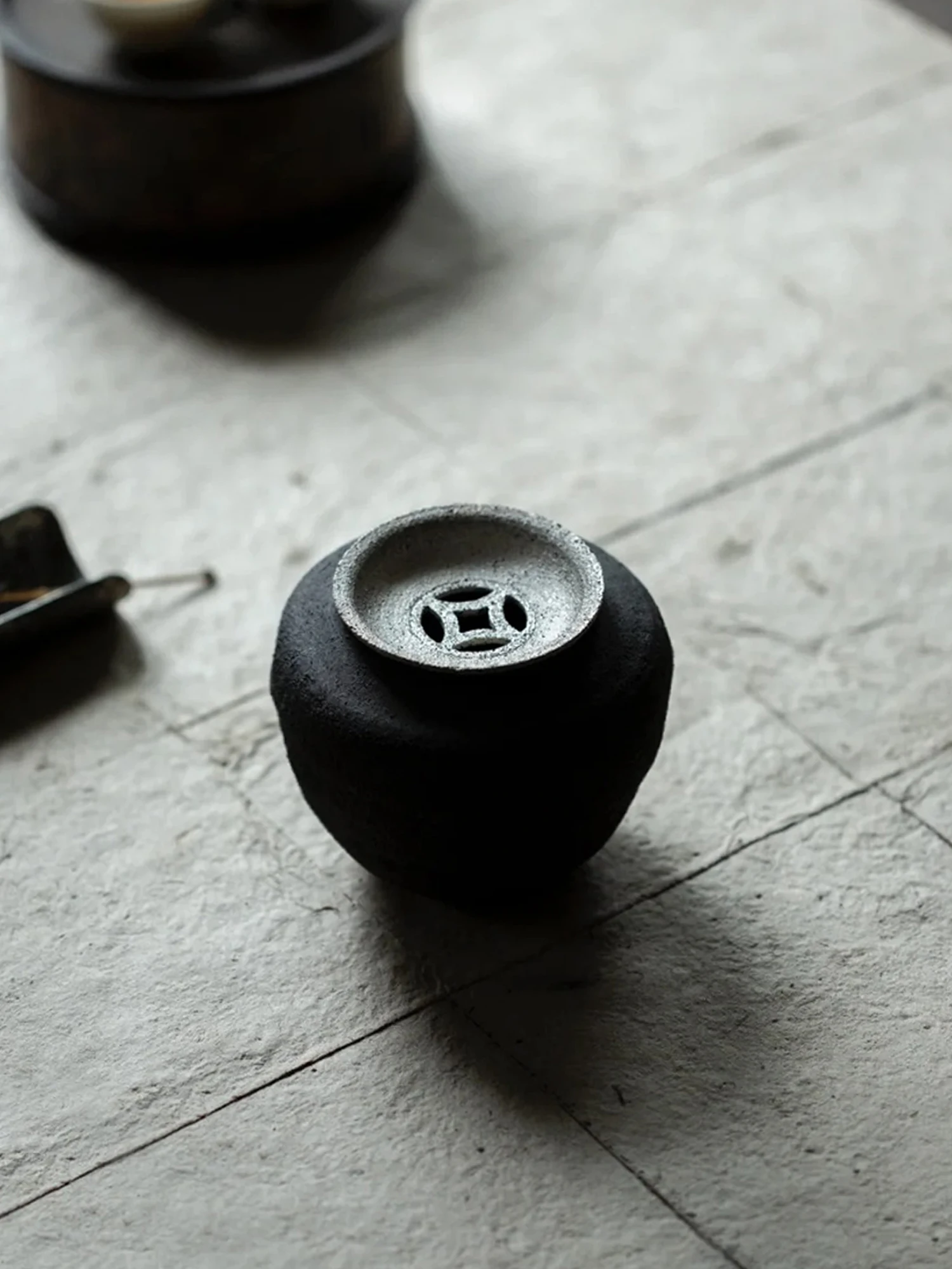 

Handmade Full Construction Jianui Rough Sand Emed Silver Cup Wa Wabi Sabi Tea Residue Buet Zen Spirit Water Basin F...