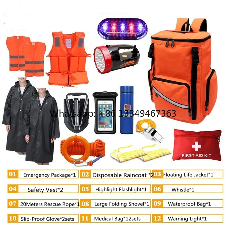 

Manufacturer New Product Survival Gear Kit Emergency and Equipment Rescue Outdoor Medical Full Set First Aid Bag Factory