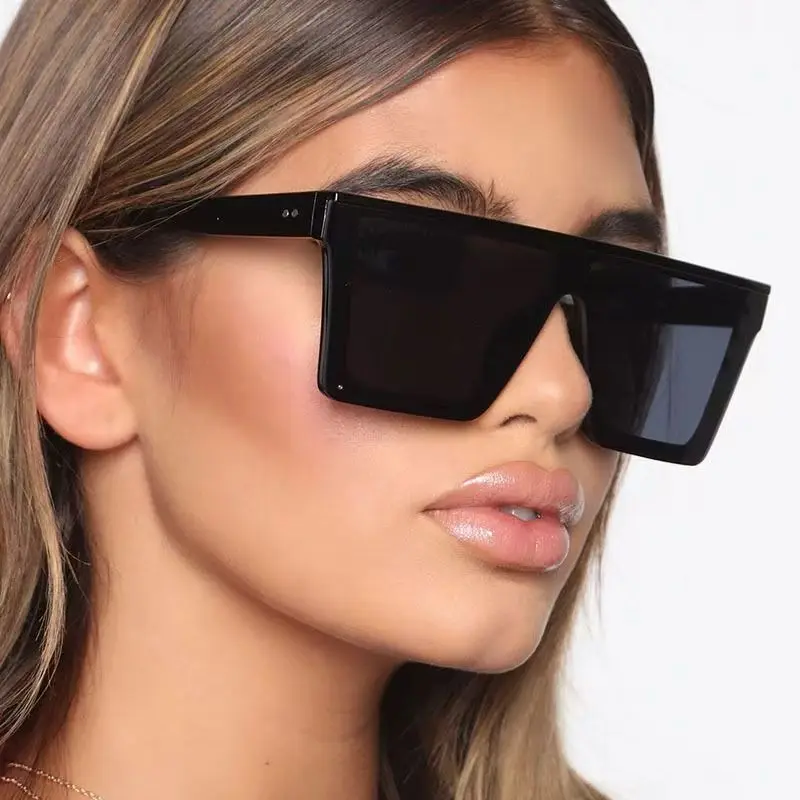 Square Oversized Sunglasses Women Men Brand Designer Retro Sun Glasses Female Male Shades Mirror Outdoor UV400 Oculos De Sol