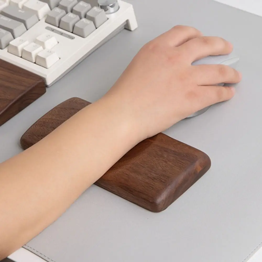 Solid Wood Mouse Wrist Pad Ergonomic Vintage Wrist Rest Pad Creative Anti-slip Hand Support Pillow Computer Accessories