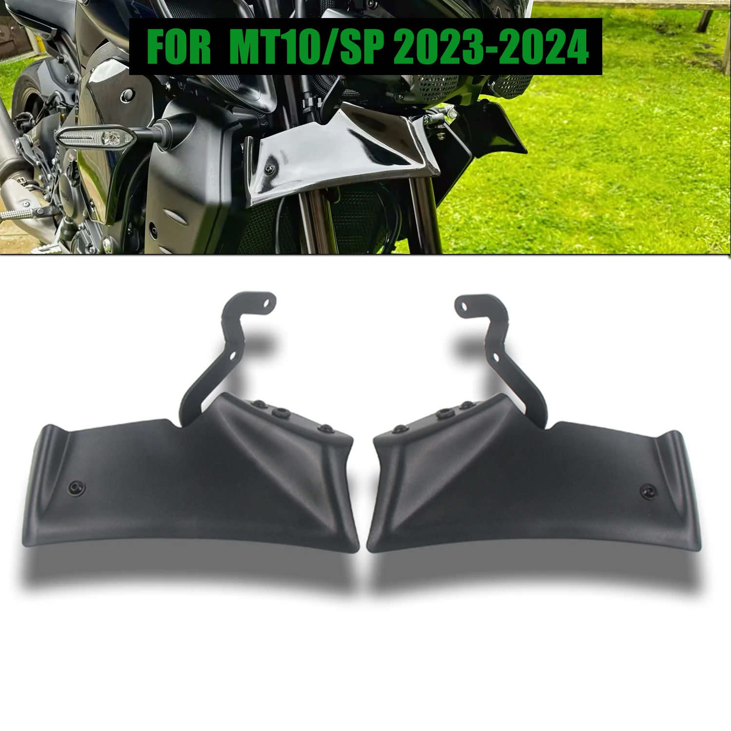 Frontal Wing For YAMAHA MT-10 MT10 MT 10 SP 2022 2023 2024 Motorcycle Sport Downforce Naked Front Spoilers Aerodynamic Deflector