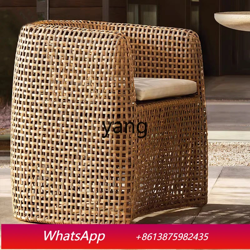 

LTT outdoor rattan table and chair villa garden courtyard rattan table and chair combination