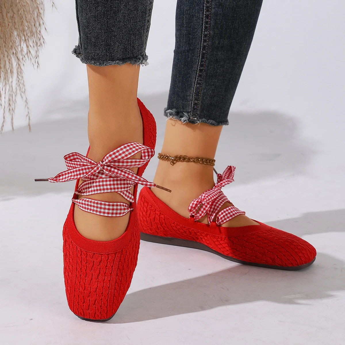 Dames Flats Veelzijdige Gebrei - Women Shoes Loafers recensie en prijs