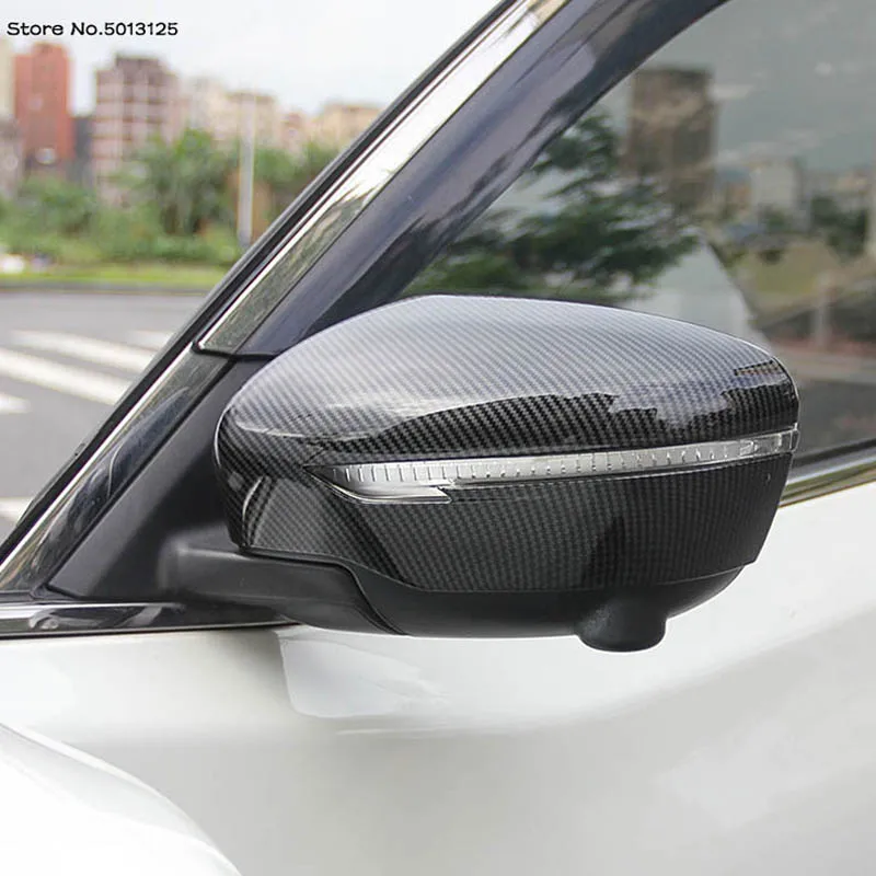 

Car Rear View Rearview Side Glass Mirror Cover Trim Frame Side Mirror Caps Cover for Nissan X-trail Xtrail T32 2020 2014-2019