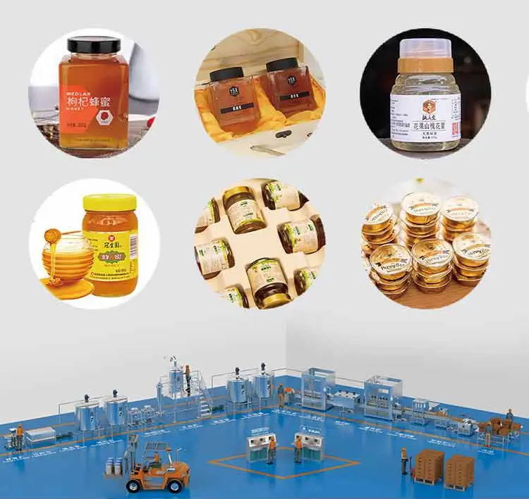 5-40T Automatic Honey Processing Line From a to Z Honey Filer Extractor Processor Machine High Speed Honey Filling Machine