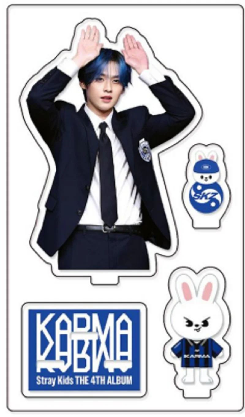 이노 STAY SKZOO KPOP 스트레이 키즈 기프트 박스, 미니 앨범 KARMA 굿즈, 키체인, 스티커, 카드, 랜야드 세트, 휴일 선물