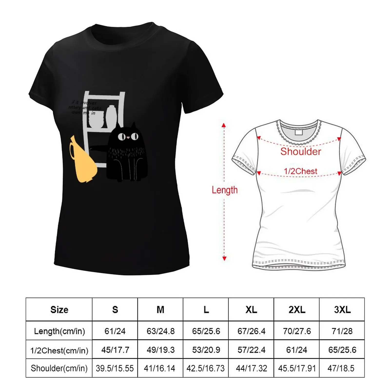 Bad Pottery Cat T-Shirt korean fashion sports fans western t-shirt dress for Women