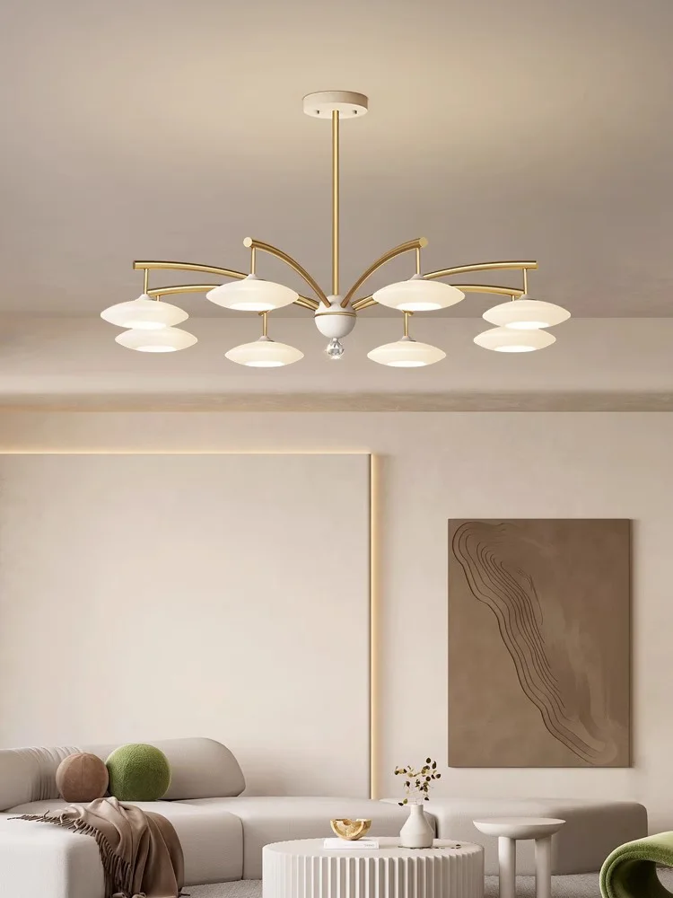 

AiPaiTe LED Scandinavian Modern Pendant Light, Iron + PMMA High Transmittance Shade for Living Room Home Decoration