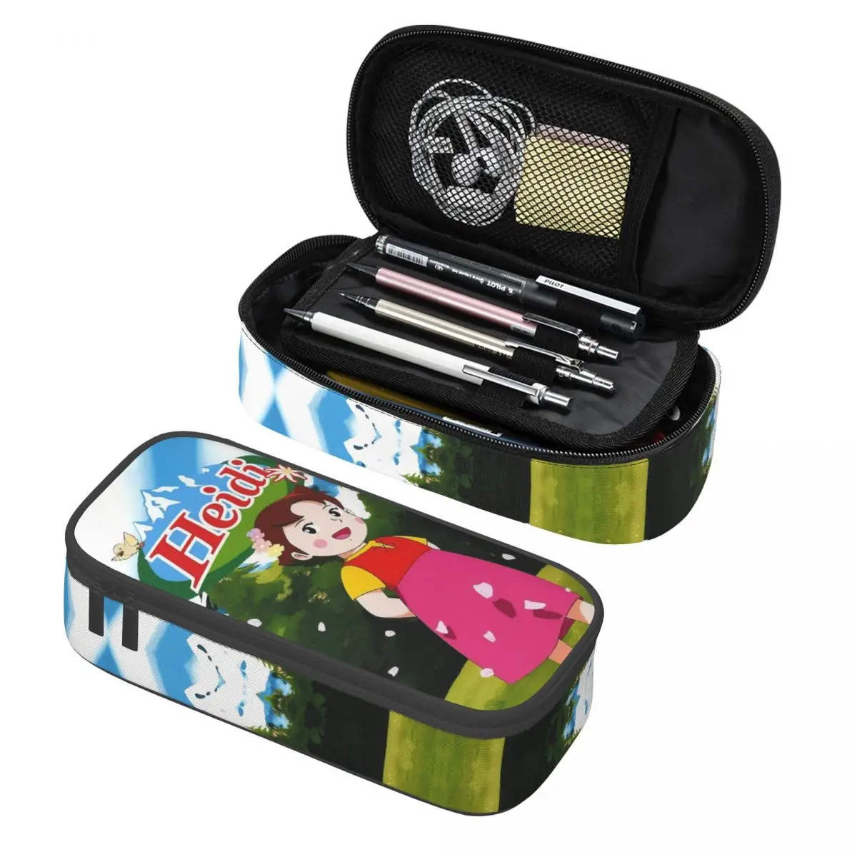 

Пеналы Kawaii Anime Heidi Girl Of The Alps с комиксами и героями мультфильмов для мальчиков и девочек, большая вместительная пенал, канцелярские принадлежности