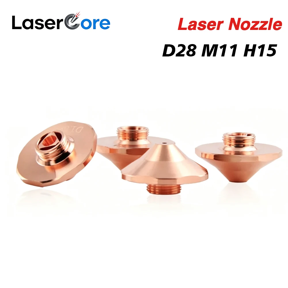 HSG D28 M11 H15 Laser Cutting Nozzle Hexagonal High Speed Copper Nozzle Lace Bevel SC SE DC For HSG WSX Fiber Cutter Machine