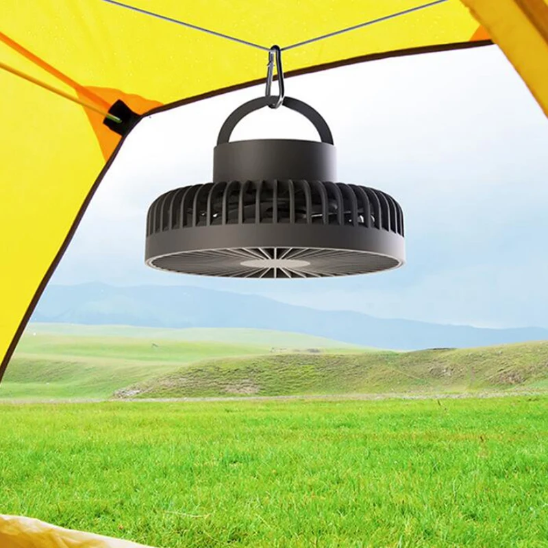 Camping Fan With LED Lights,10000Mah Portable Tent Fan With Tripod,360 Degree Pivot Cooling Fan,For Camping,Travel