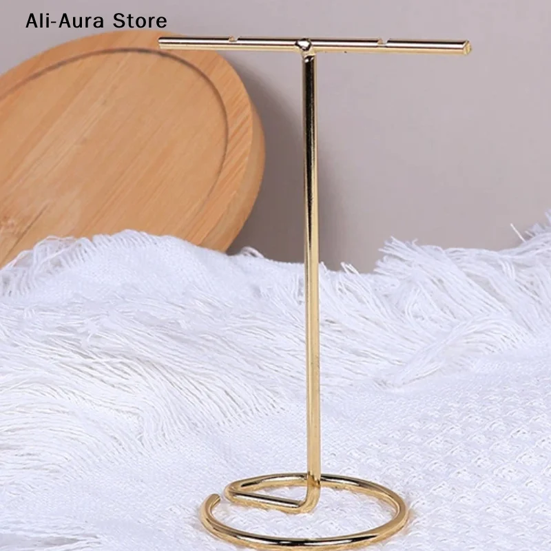 1Pcs Jewelry Display Rack Metal T-shaped Earrings Necklace Storage Holder Stand Show Charms Universal Professional Showcase