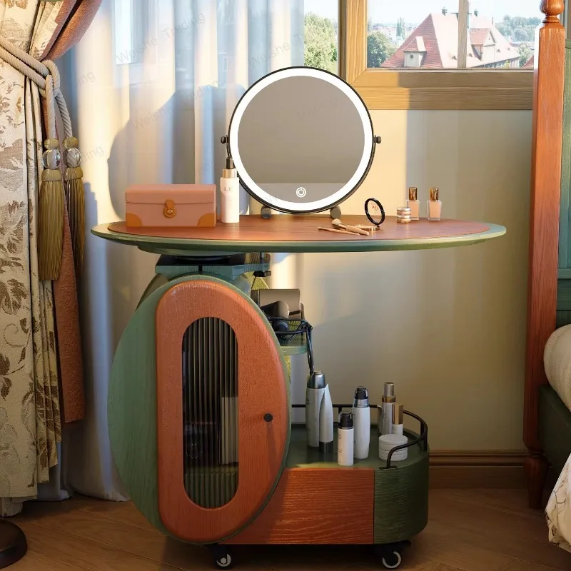 

French vintage style dresser movable dressing table vintage bedside table