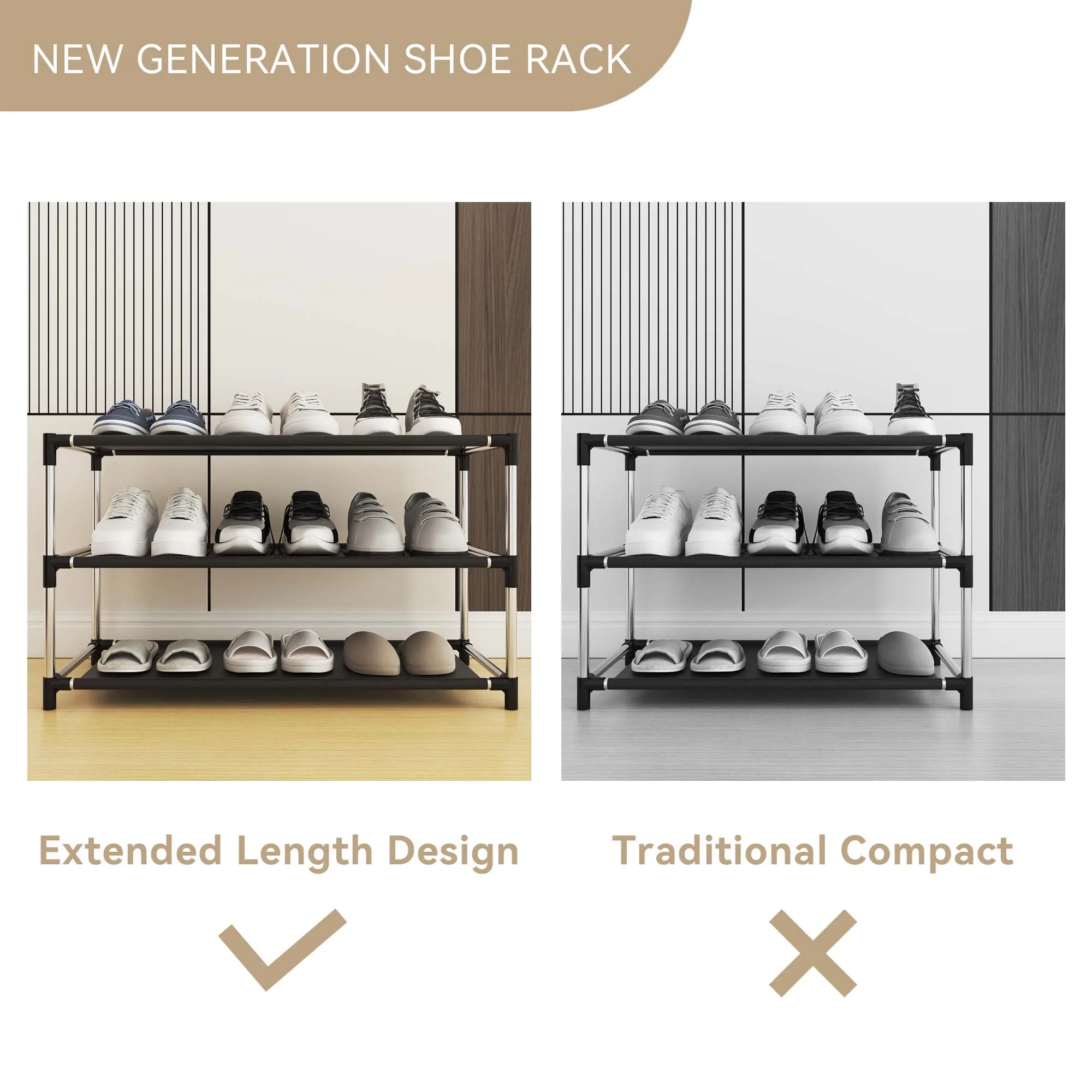 3-7 Layer Simple Shoe Rack, Multi-Layer Dustproof, Household Doorstep Shoe Cabinet, Space-Saving, Small Shoe Rack Assembly